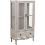 Vetrina in legno con 1 cassetto e 2 ante 80x42x148h cm
