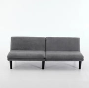 Divano letto 2 posti 167x84x67 cm grigio， velluto a coste， salvaspazio
