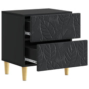 Comodino | Armadio da Notte | Mobiletto da notte Nero 43 x 34,5 x 48 cm Legno ingegnerizzato