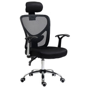 Sedia da Ufficio Girevole con Schienale Regolabile ¨C Minimal ¨C Nero, Rete, Regolazione Altezza