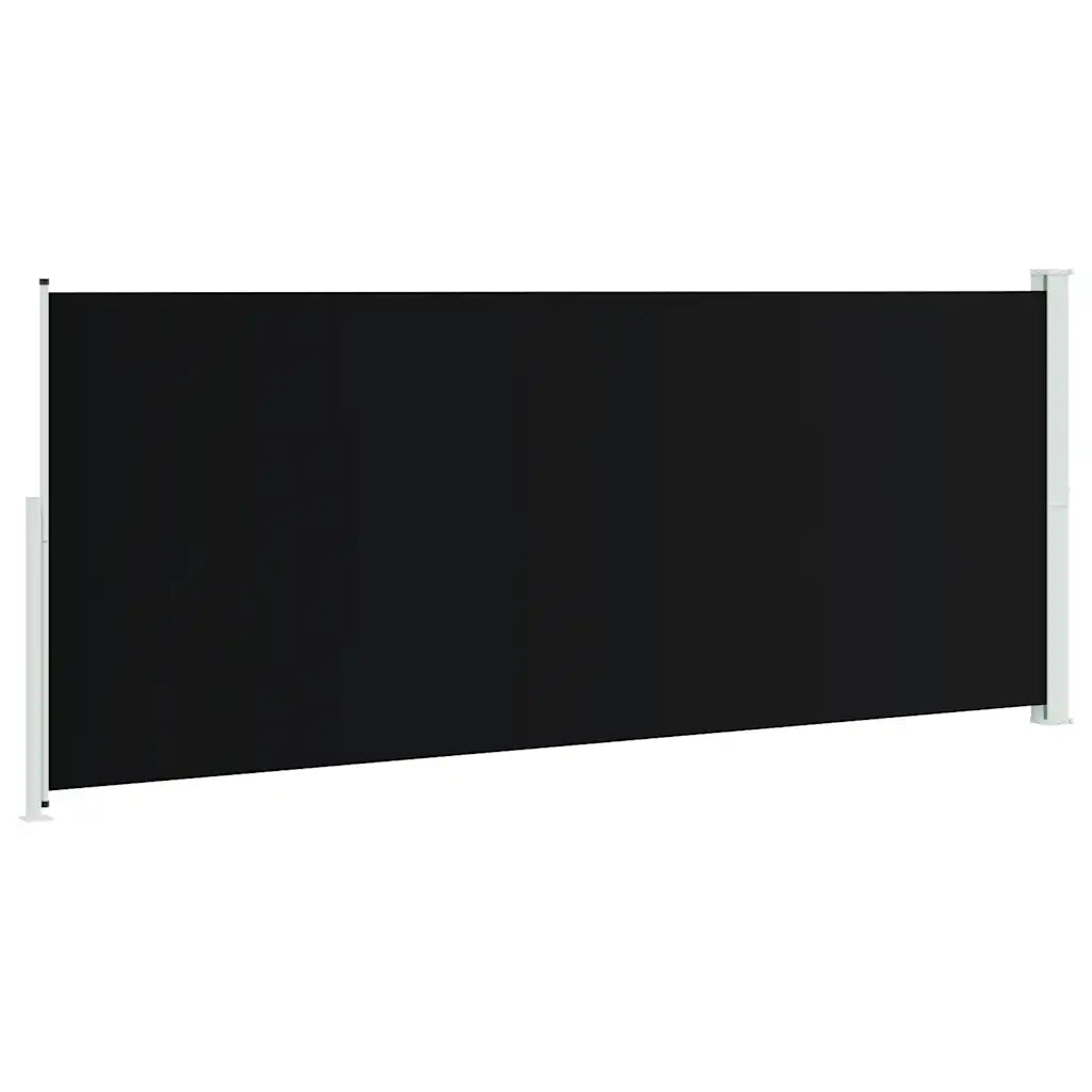Tenda Laterale Retrattile per Patio 200x500 cm Nera 313417