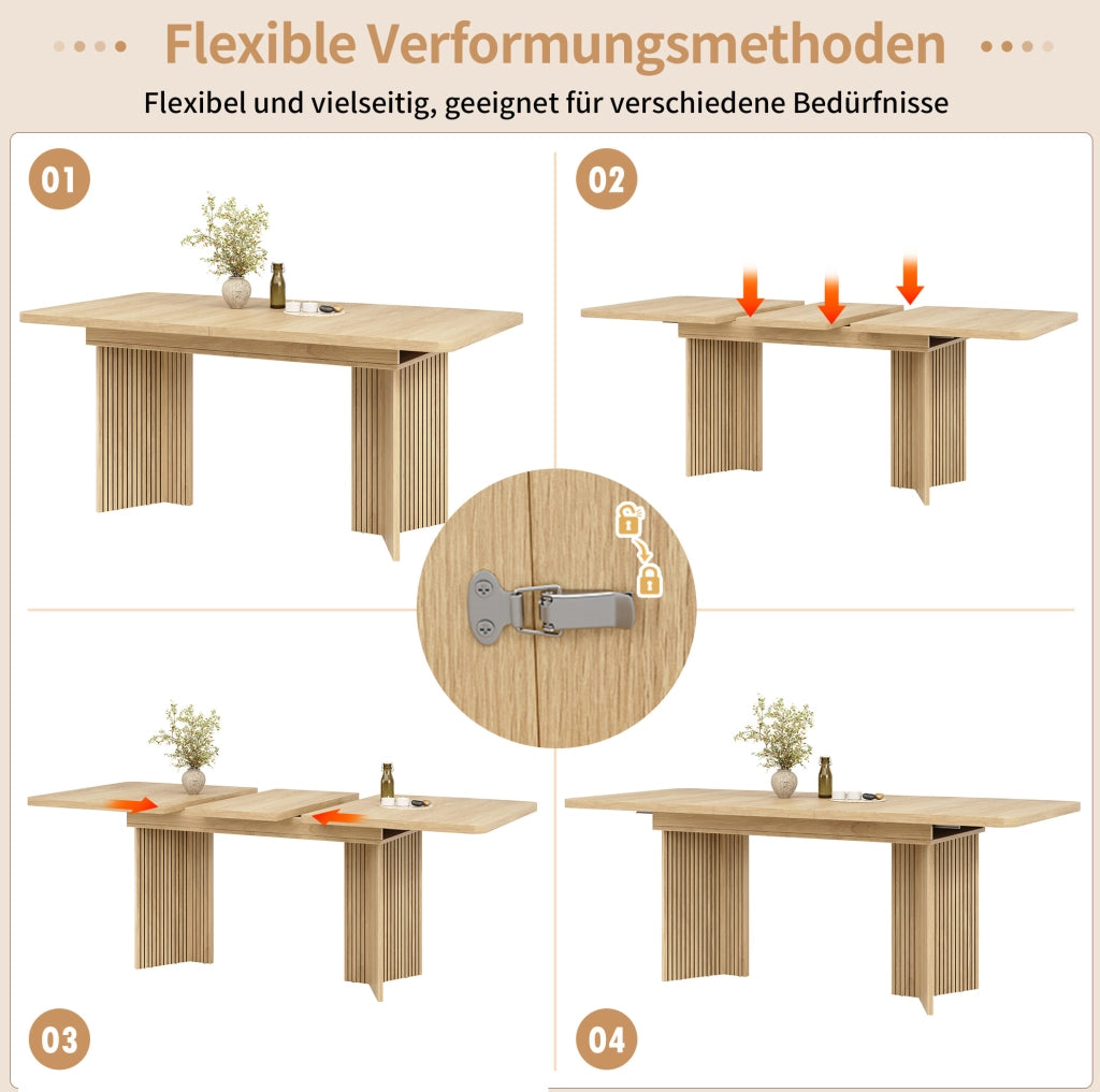 Tavolo da pranzo allungabile 120-160x80 cm in MDF