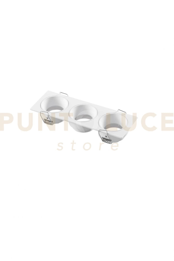 INCASSO ELEVEN BIANCO IN ALLUMINIO 3 PUNTI LUCE ATTACCO GU10 MINI IP20 162X55X25MM