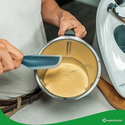 Spatola flessibile * ideale per Thermomix e Monsieur Cuisine * come scheggiatrice per la posa del contenitore * Colore: grigio