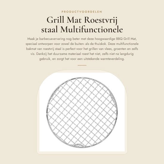 Mat per griglia in acciaio inossidabile - diametro 18 cm