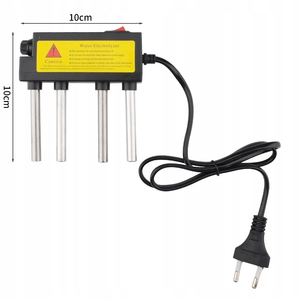 Elettrolizzatore Tester Colore con 4 Elettrodi (2 Acciaio, 2 Alluminio) – Analisi Qualità Acqua | Facile Uso