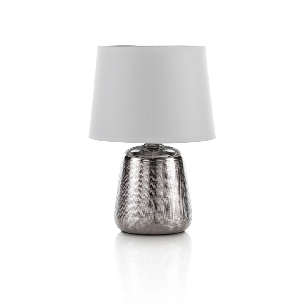 Lampada da tavolo RAQUEL bianco/argento