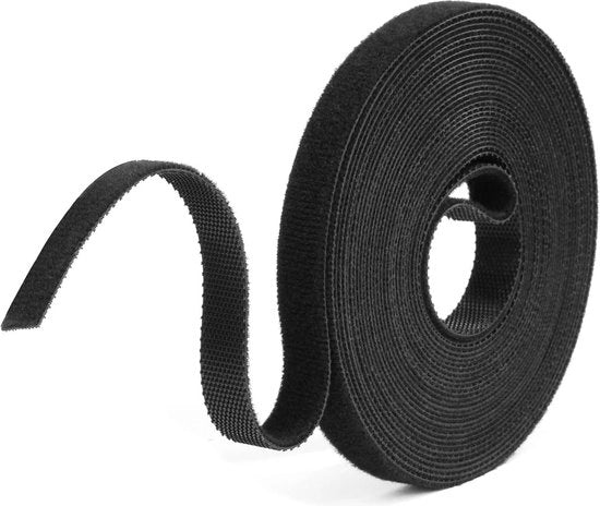 Cinturini per cavi 5 m - Nastro adesivo epossidico nero - 10 mm Larghezza - Nastro adesivo selflock - Organizzazione domestica