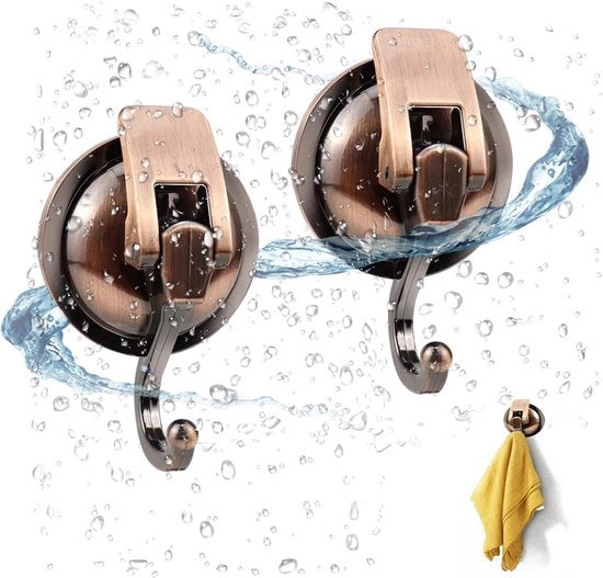 Sostegno per asciugamani - 2 pezzi di fissaggio per tappeti - Rimosso e riutilizzabile - Massimo 6 kg - Per superfici lisce - Ideale per la zona bagno