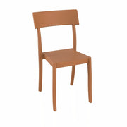 Sedia Milly in polipropilene rinforzata con fibra di vetro colore terracotta
