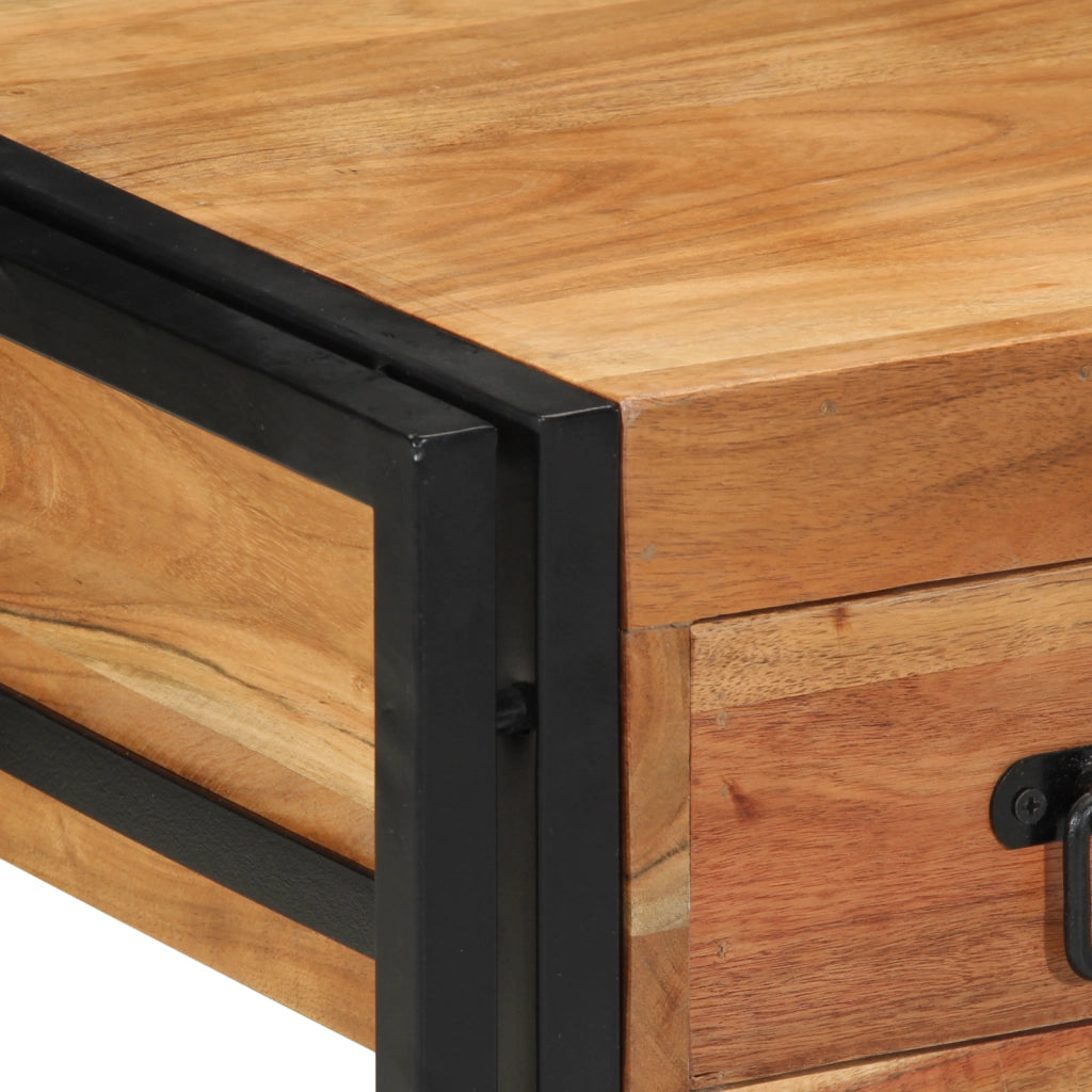 Comodini 2 pezzi 40x40x50 cm Legno massello di acacia
