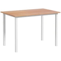 Tavolo da Pranzo Estensibile Tavolo da Cucina Design Moderno con Ampia Superficie 6 Persone Struttura in Acciaio Marrone Scuro