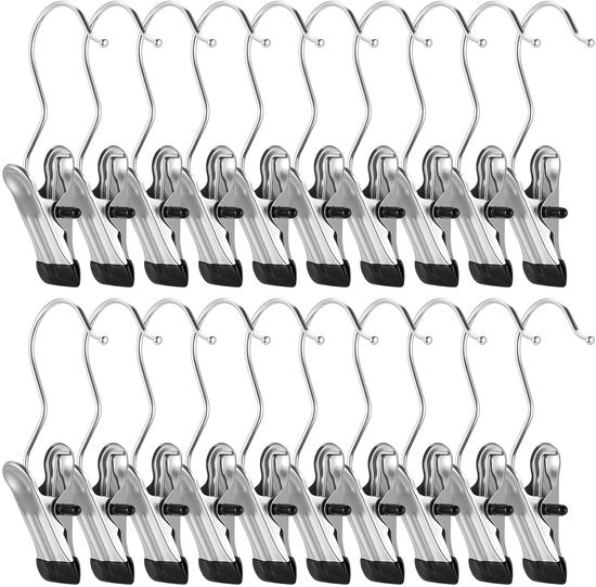 Kit di chiusura a vite 26 pezzi - Clip di fissaggio in acciaio inossidabile - Clip di appoggio antiscivolo - Hanger a gancio rotativo 360° - Prodotto duraturo e leggero