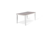 Tavolo allungabile antracite-bianco 80 cm x 130-290 cm H. 76 cm