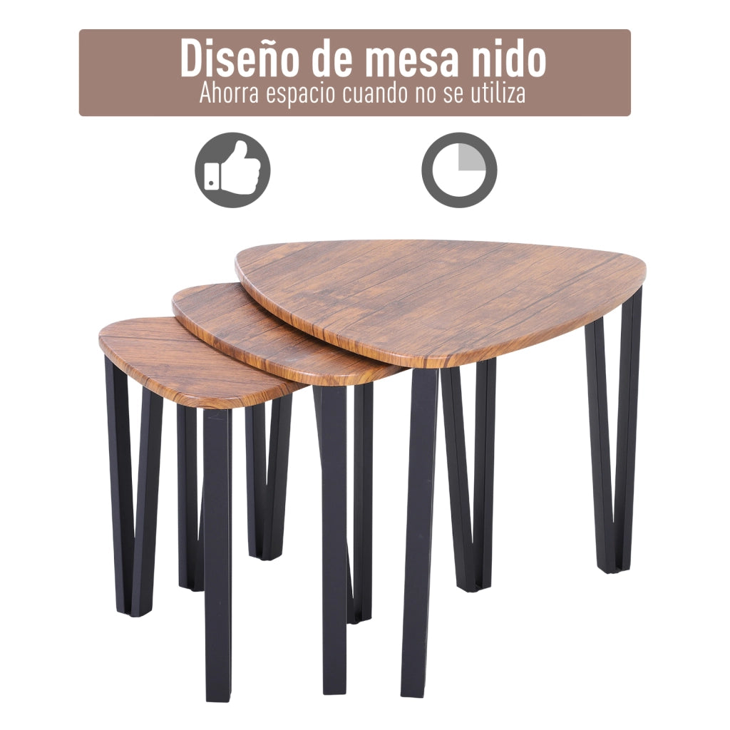 Tavolino da caff¨¨ nido minimalista ¨C zephmum ¨C nero, metallo, 56x54.2x45.4cm