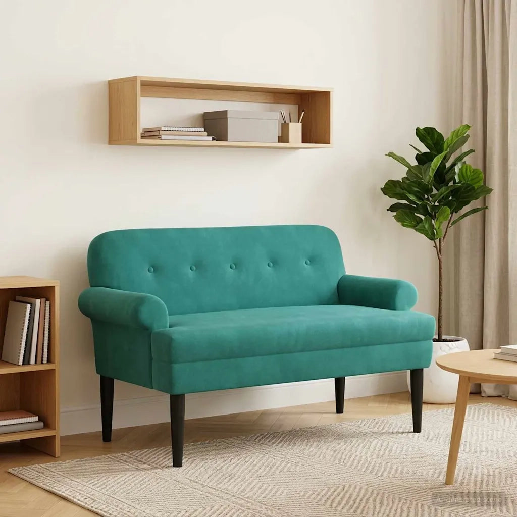 Loveseat con bottoni imbottiti Turchese 120 x 66 x 78 cm 42041838