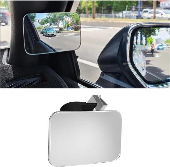 Specchio laterale convesso a vista ampia 360° rotativo con schermo HD - per auto SUV - regolabile in avanti - montaggio in posizione laterale.