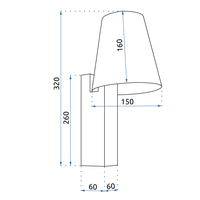 Lampada Da Parete Loft APP1279-1W Black