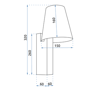 Lampada Da Parete Loft APP1279-1W Black