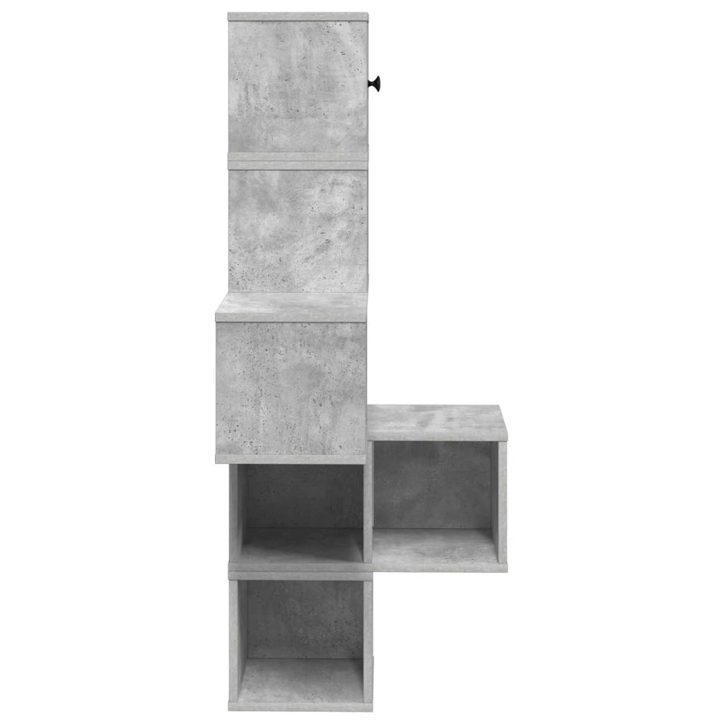 Mensola Angolare da Parete Grigio Cemento 48 x 48 x 120 cm 8012231