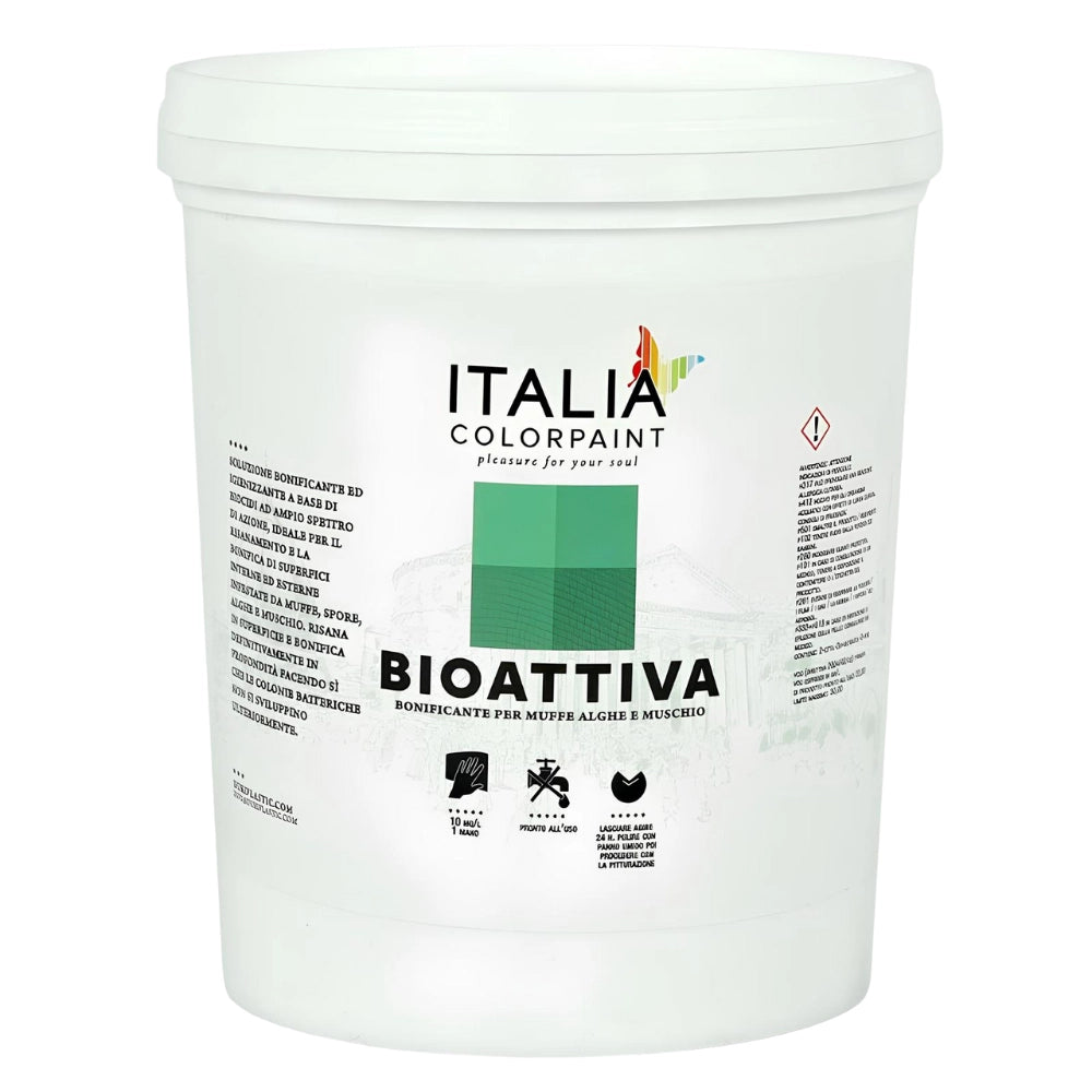 Risanamento pareti sanificante bonificante muffa spore alghe muschi bioattiva *** formato 1 lt, confezione 1