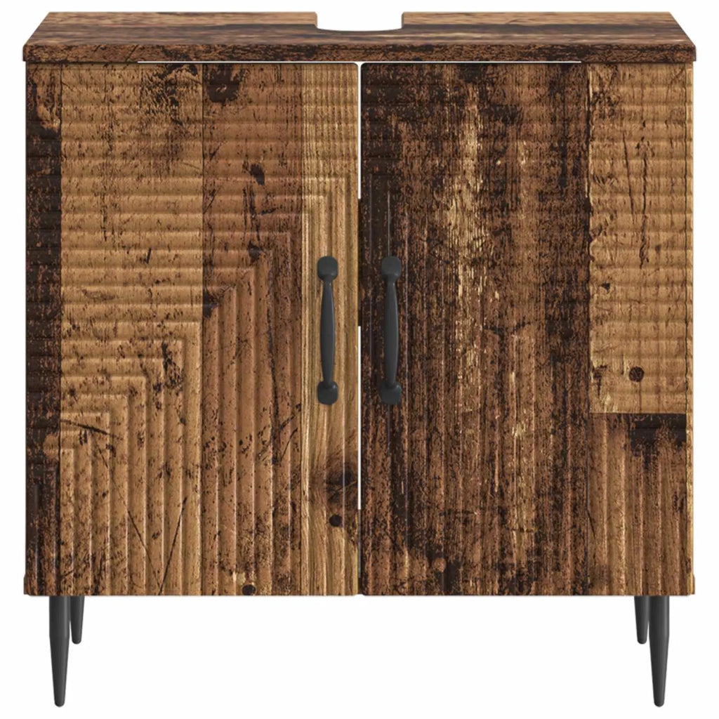 Armadio per Lavabo da Bagno HAARLEM Legno antico 896793