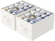 Organizzatore per scarpe - Risparmia spazio - Bianco avorio - 24 paia