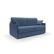 Evans Divano letto matrimoniale in tessuto impermeabile T13 149 cm (mat. 120x197) blu
