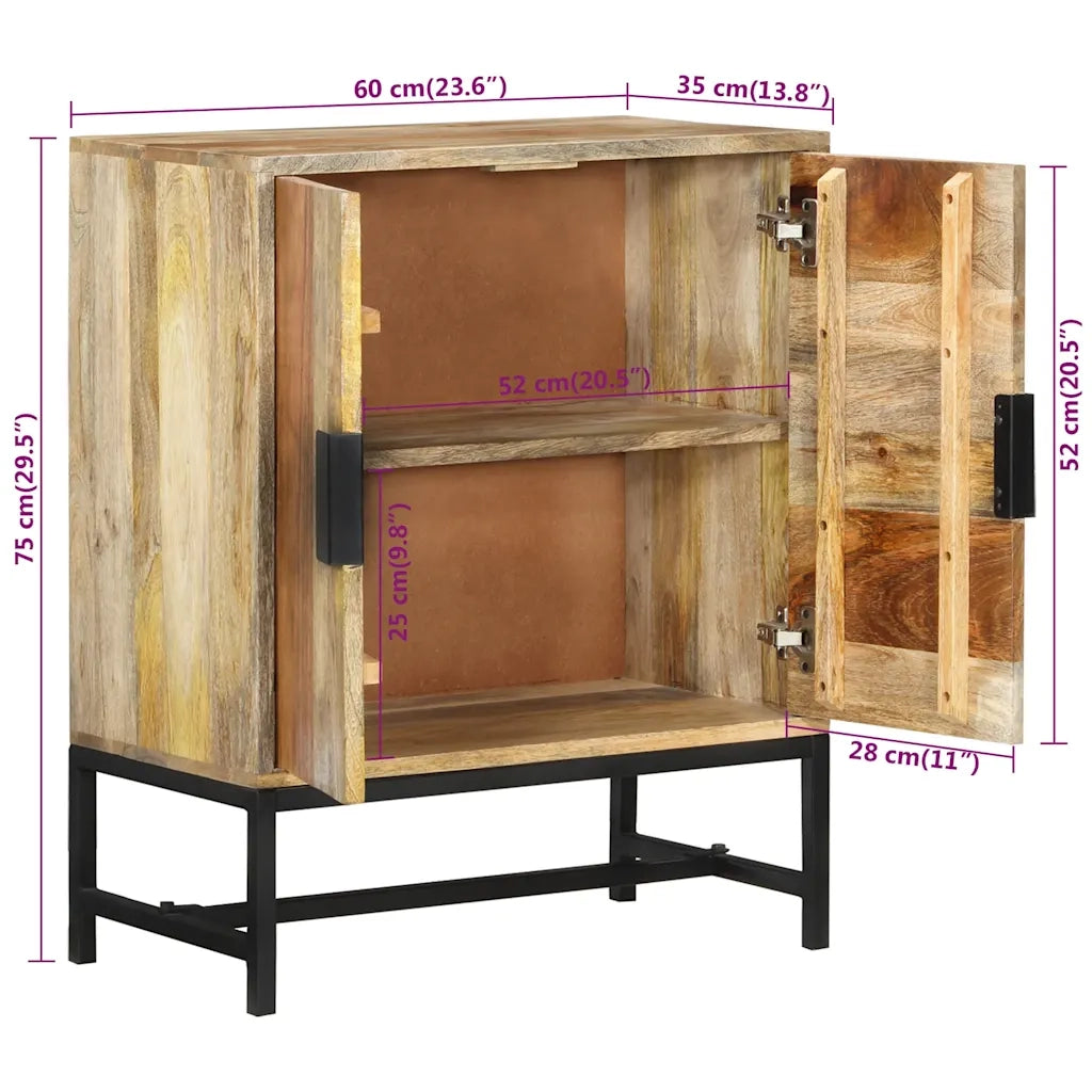 Credenza 60x35x75 cm in Legno Massello di Mango 351711