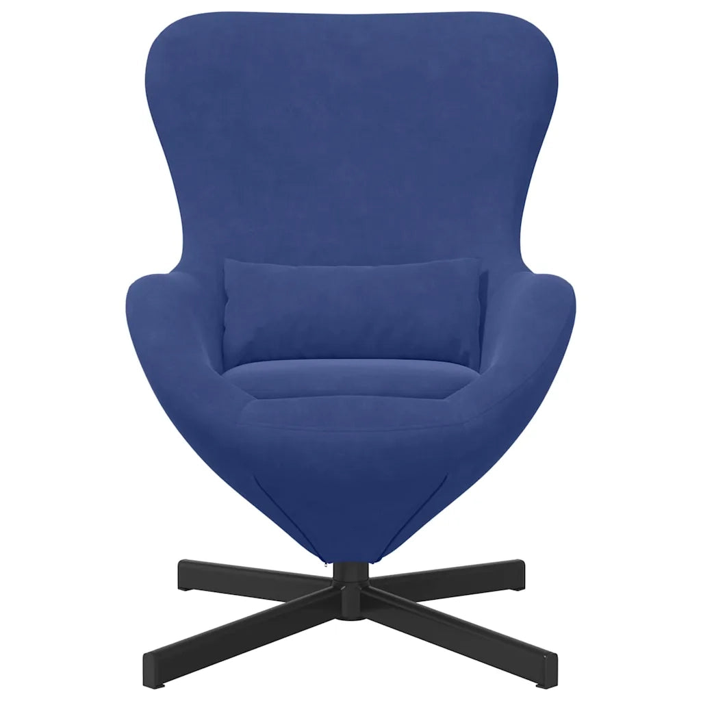 Poltrona uovo Blu Polizia 63 x 73 x 90 cm Velluto 42002766