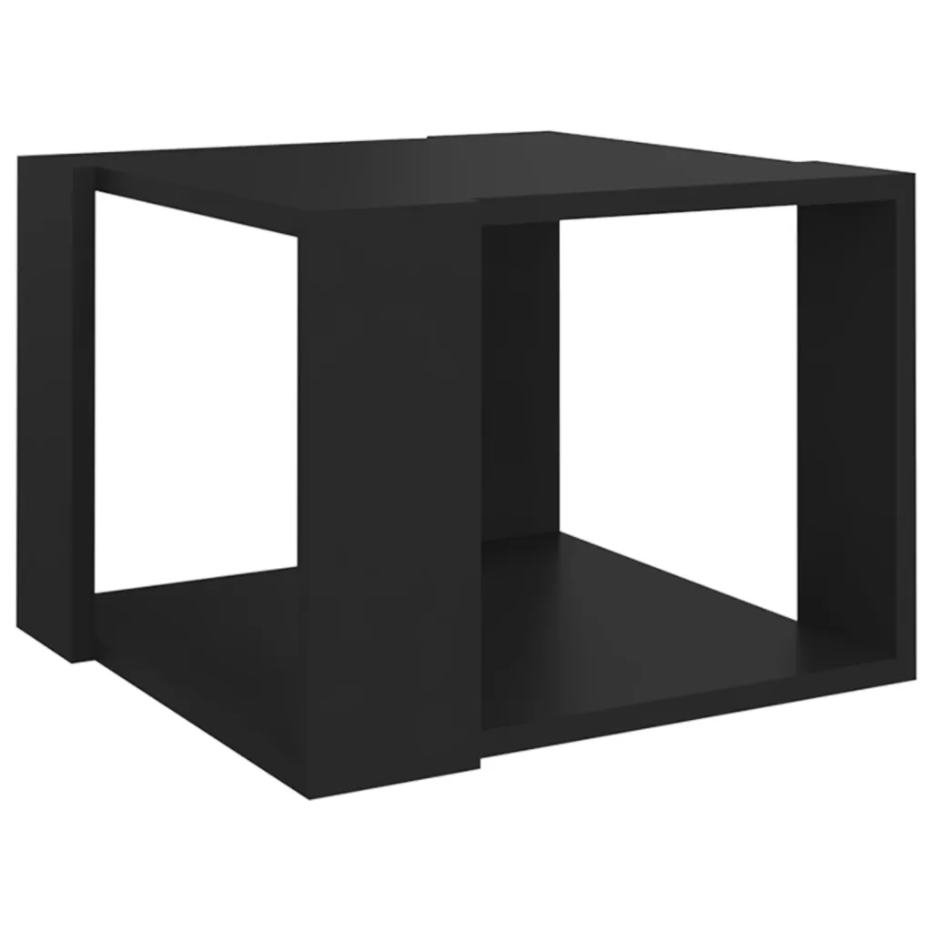 Tavolino da Salotto Nero 40x40x30 cm in Legno Multistrato 806311