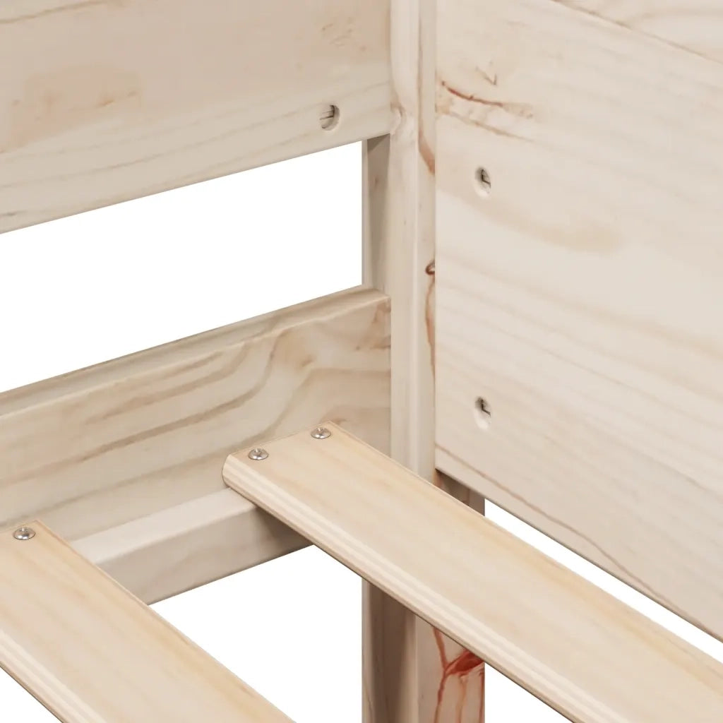 Letto senza Materasso 90x190 cm in Legno Massello di Pino