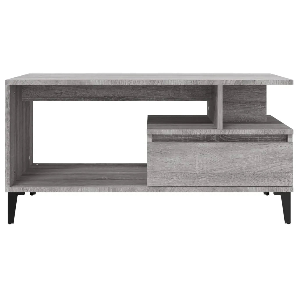 Tavolino da Salotto-Tavolino da soggiorno-Tavolo Grigio Sonoma 90x49x45 cm Legno Multistrato 883447
