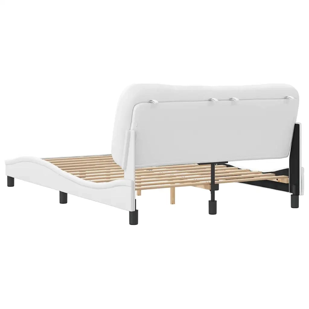 Giroletto senza Materasso Hvar Bianco 140x200 cm in Similpelle 3208003