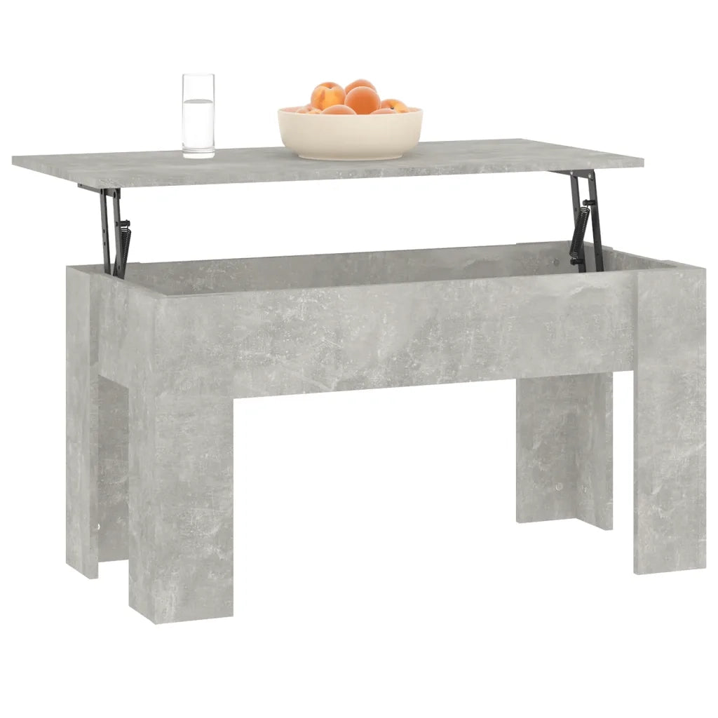 Tavolino Salotto Grigio Cemento 101x49x52 cm Legno Multistrato 809687