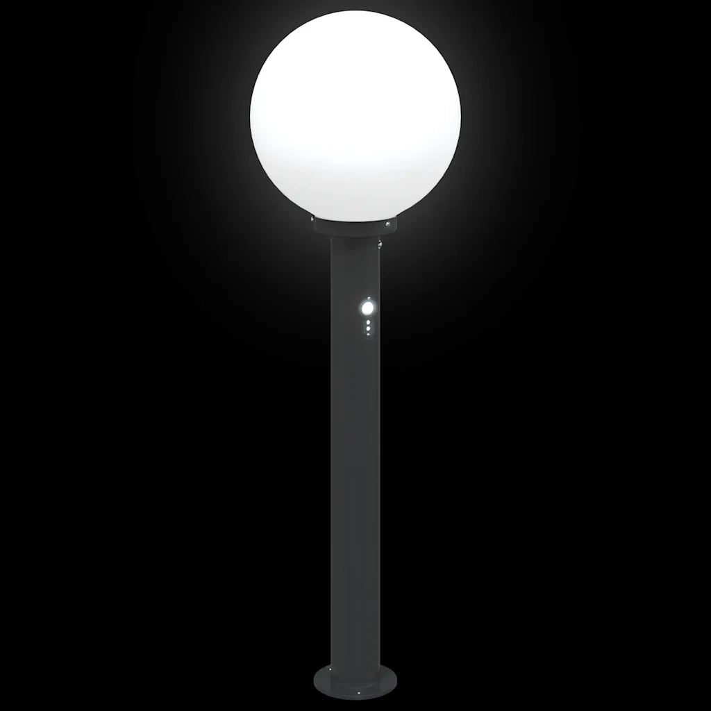 Lampada a paletto con sensore 80 cm Nera IP44 4006115
