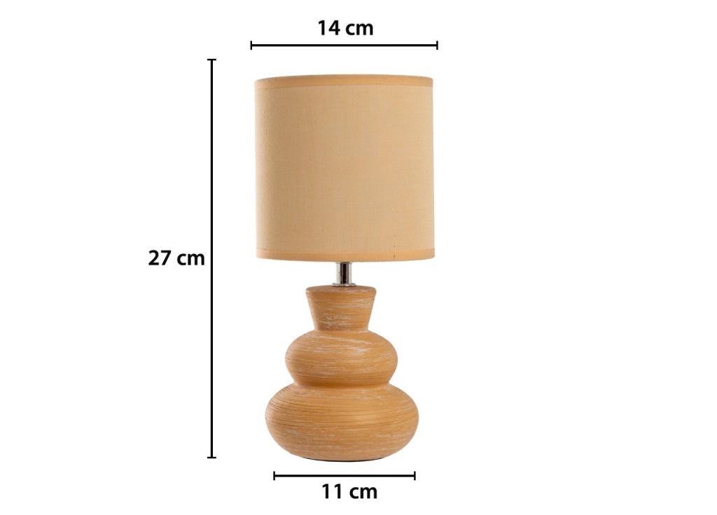 Lampada Da Tavolo Comodino Ricaricabile Accensione On/Off Modello Paro - Lampada - Salmone