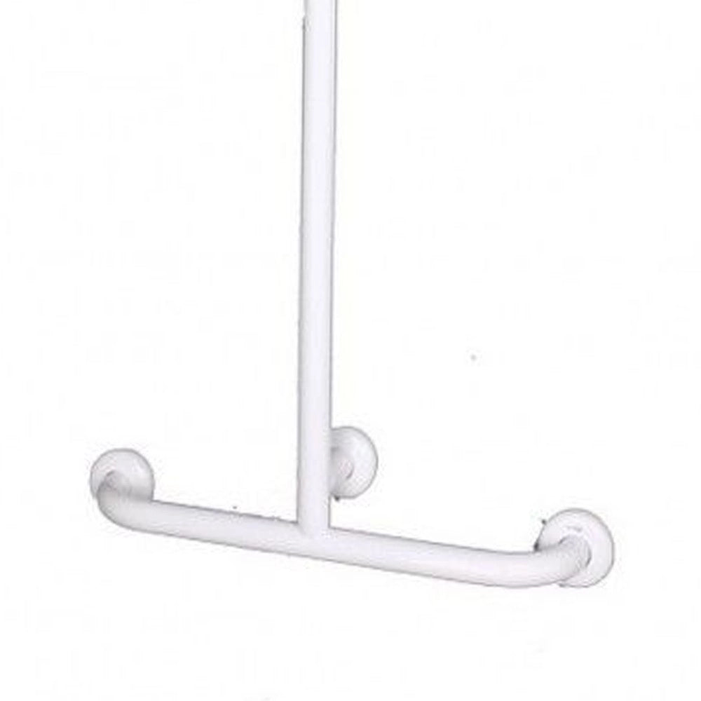 Goman maniglia inox con saliscendi doccia senza doccino e flessibile bianco