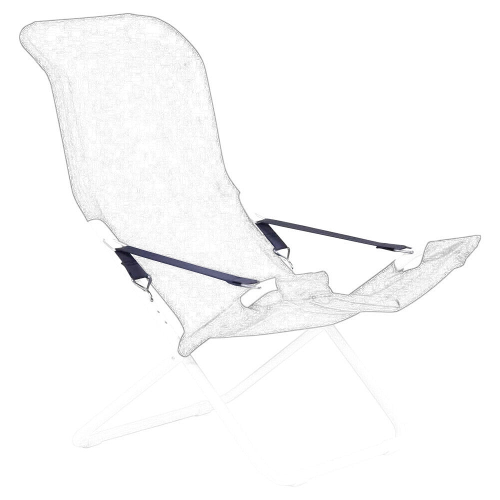 Coppia di 2 Cinghie Ricambio Sdraio Fiam Fiesta 127PEBSBL blu con ganci metallo