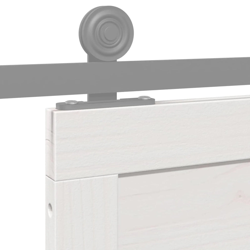 Porta del fienile Bianco 80 x 2,5 x 208 cm