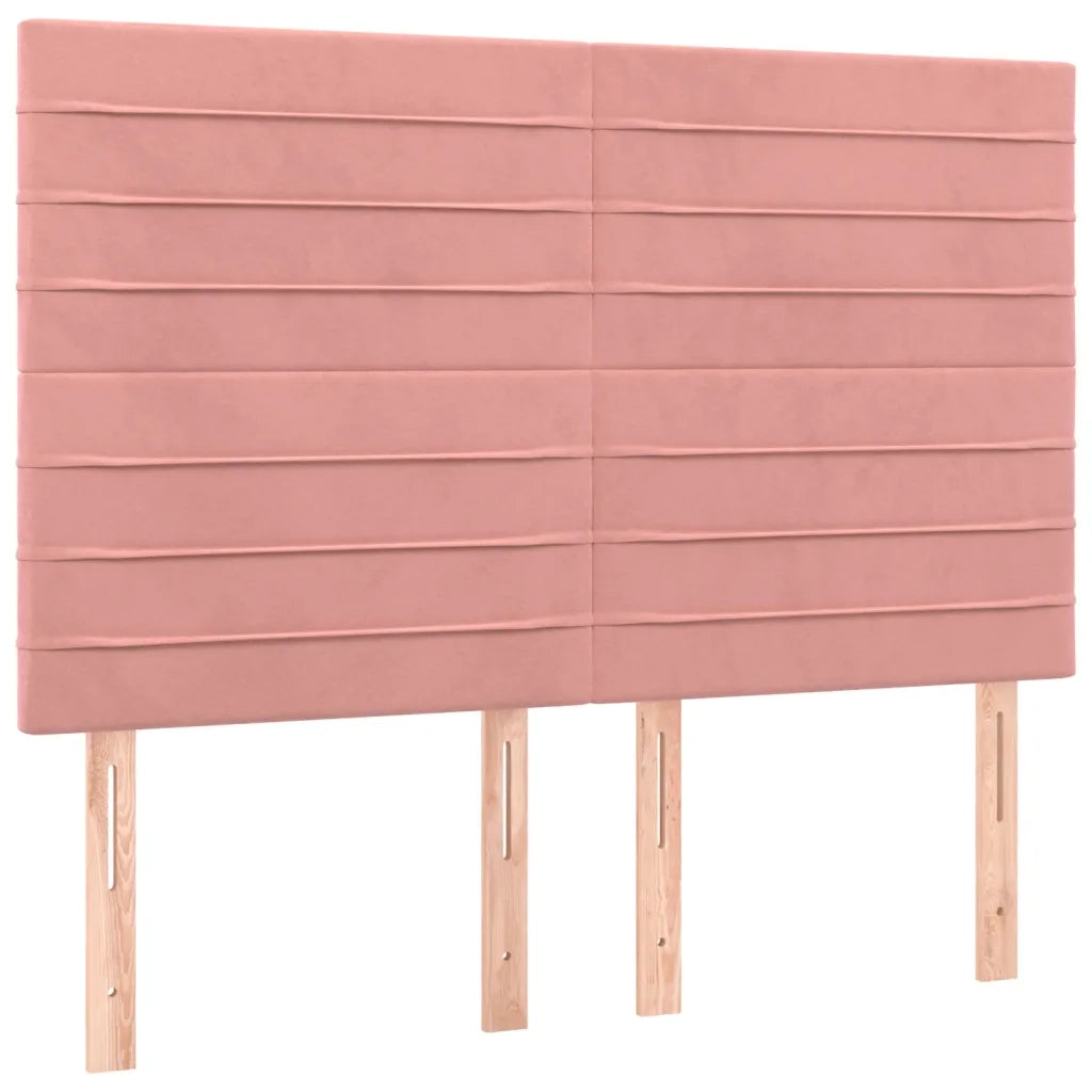 Testiere 4 pz Rosa 72x5x78/88 cm in Velluto