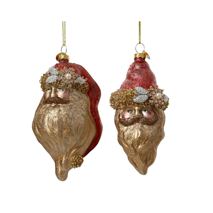DECORAZIONE NATALIZIA BABBO NATALE 12 CM IN VETRO ASS PREZZO CADUNO