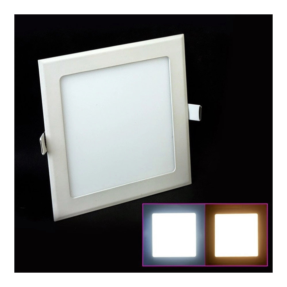 Trade Shop - Faretto Led 18w Ultra Slim Quadrato Incasso A Molla Con Led Driver 22.5cm -
