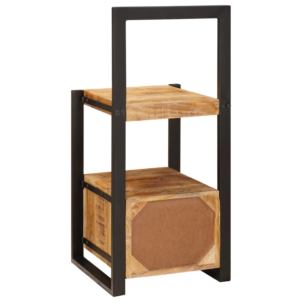 Stand da Valet 40x40x90 cm Legno Massello di Mango Grezzo