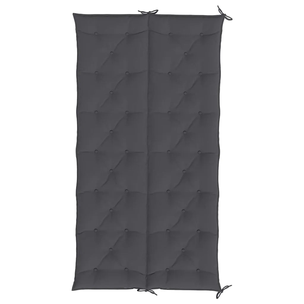 Cuscino per Panca Antracite 200x(50+50)x7 cm in Tessuto Oxford