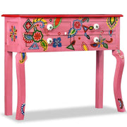 Buffet credenza mobile consolle contenitore legno massello di mango dipinto a mano di rosa 4402021
