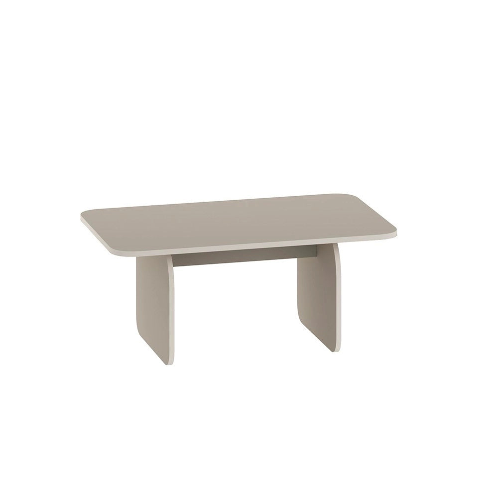 Tavolino da salotto Pietra con gambe a pannello piatto in colore cashmere