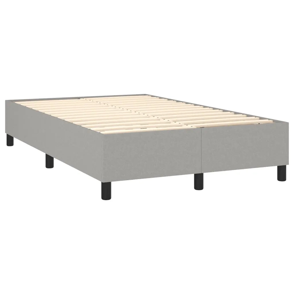 Giroletto a Molle con Materasso Grigio Chiaro 140x190cm Tessuto 3128197