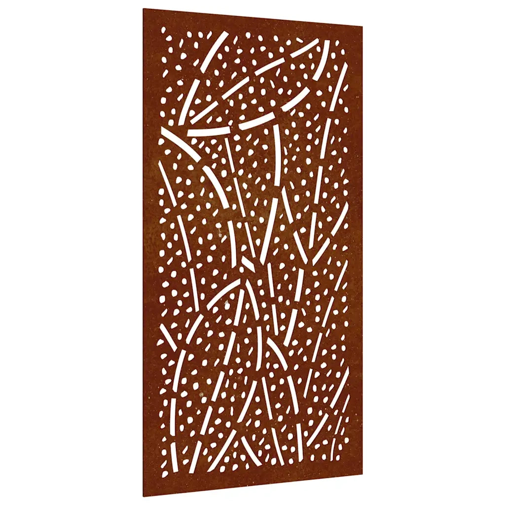 Decorazione Muro da Giardino 105x55 cm Foglia Acciaio Cortencod mxl 82599