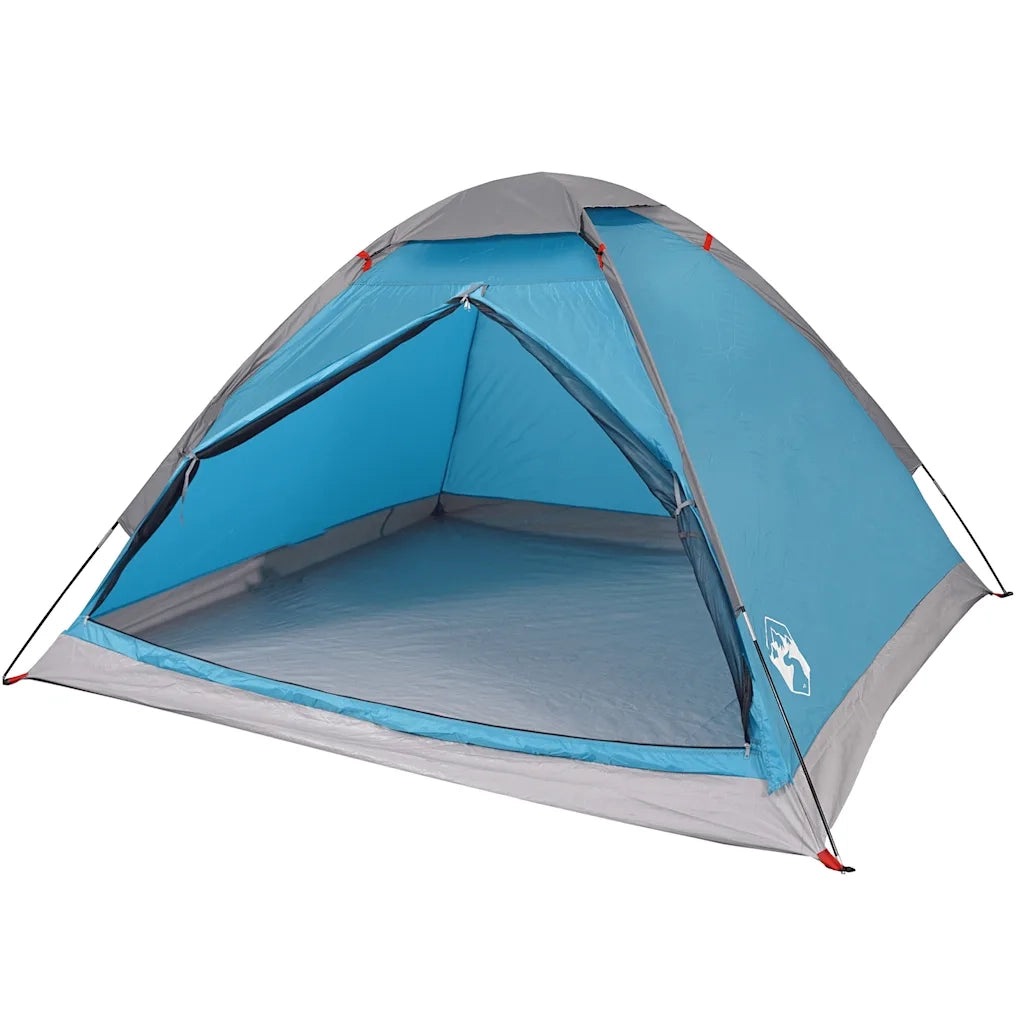 Tenda da Campeggio a Cupola per 4 Persone-Tenda per Escursionismo Blu Impermeabile 179857